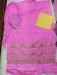 Pink jorgette colourful unstitched Three Piece